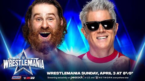 Sami Zayn vs Johnny Knoxville on WrestleMania 38 Full match Highlights