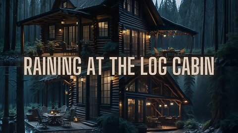 Raining At The Log Cabin - Rainforest - Relaxing Sounds