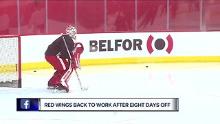 Red Wings back to work after long break