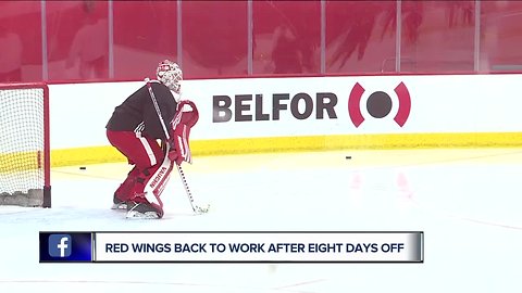 Red Wings back to work after long break