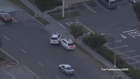 Two Hit & Runs In This High Speed Police Chase... Foot Bail