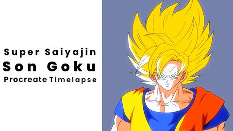 Super Saiyan Son Goku - Procreate Timelapse - Maximilian Bieber