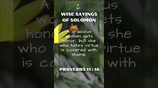 Wise Sayings of Solomon | Proverbs 11:16