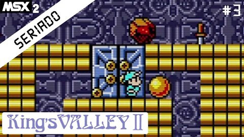 Pego por rochas rolantes - King's Valley 2 [MSX] #3