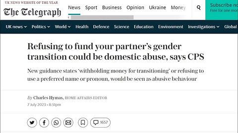 Refusing To Fund Partners Transition Could Be A Crime In UK