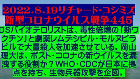 2022.08.19 リチャード・コシミズ新型コロナウイルス戦争４４５