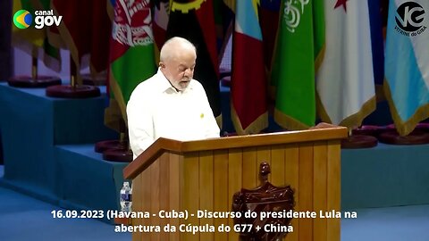 16 09 2023 Havana Cuba Discurso do presidente Lula na abertura da Cúpula do G77 + China