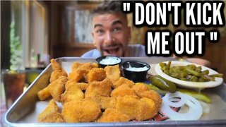 "You Want 40 Orders?" ALL YOU CAN EAT CATFISH VS PRO EATER (Trying NOT to Get Kicked Out)