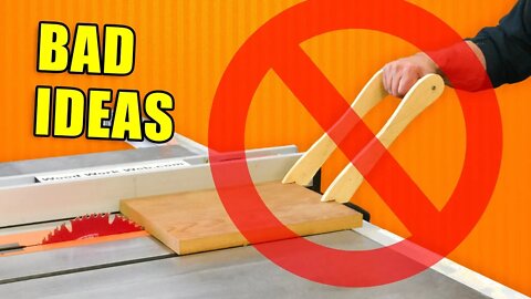 Bad Ideas In Woodworking / Workshop Fails