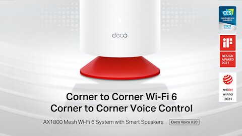 Whole Home Mesh Wi-Fi 6 System with Smart Speaker