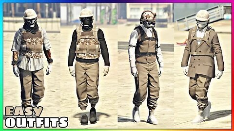 Top 4 Best Easy To Make Male Tryhard Tan Jogger Outfits #4 (GTA Online)