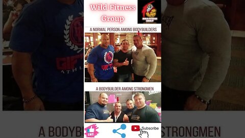 🔥Normal person among bodybuilder v/s bodybuilder among strongmen🔥#fitness🔥#wildfitnessgroup🔥#shorts🔥