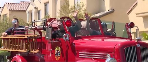 Drive-by birthday parade for Las Vegas youth