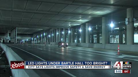 LED lights under Bartle Hall too bright for some