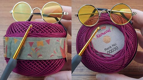✅️WOW💐🌼 Miniature glasses turned out very nice 💥👌 Very easy crochet knitting pattern Online Tutorial
