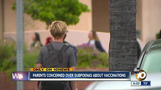 Parents concerned over subpoenas about vaccinations