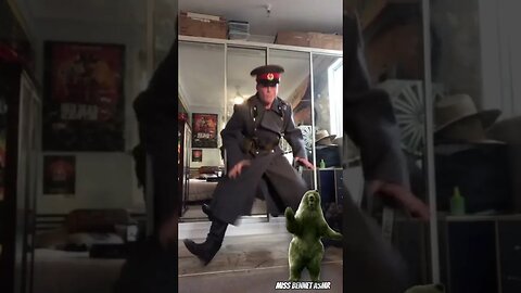 Russian Man Doing Cossack Dance to Boney M's Rasputin