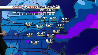 Snowy weekend on tap for metro Detroit