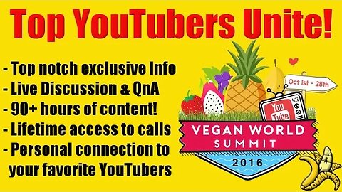 Top YouTubers Unite; Vegan World Summit 2016!