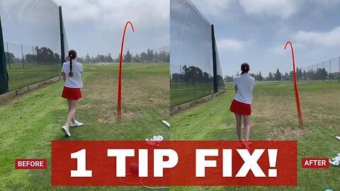 5 Min SLICE FIX with Brian Manzella & Teagan. Crazy Before and After GOLF