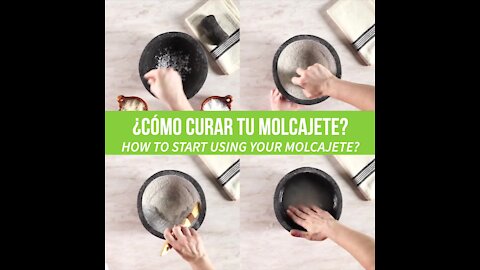 ¿Cómo curar un molcajete?