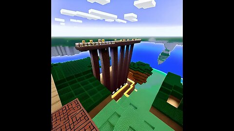 Skybridge in Minecraft #minecraft #skybridge #minecraft