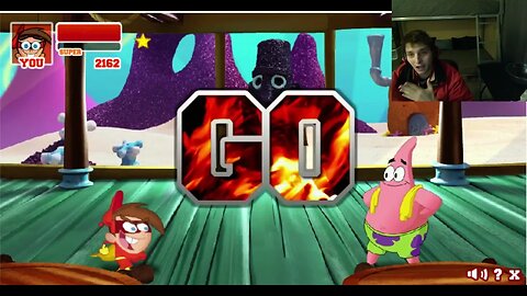 Patrick Star VS Timmy As Cleft In A Nickelodeon Super Brawl 2 Battle With Live Commentary