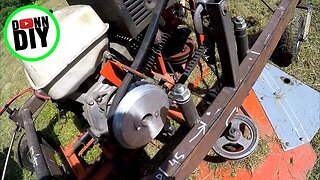 Homemade Front Mount ATV Mower In Action