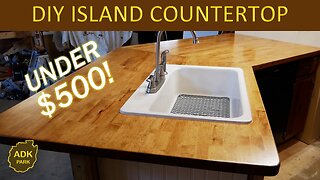 DIY Butcher Block Island COUNTERTOP on A BUDGET