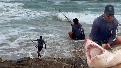 THIS WAS A REAL TRICKY FIGHT AROUND THE ROCKS TO LAND THIS SHARK!