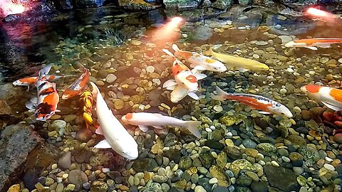 indoor koi pond, koi relaxation