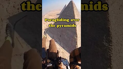 Paragliding over the pyramids #shorts #egypt #pyramids #paragliding