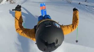 Roman Rohrmoser fails impressive ski jump