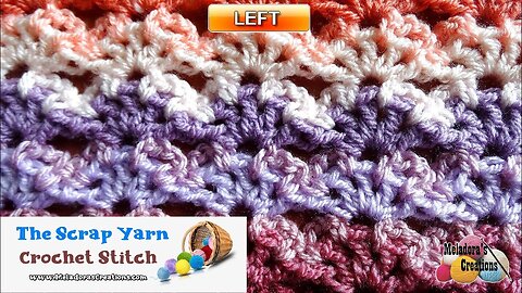 Perfect Scrap Yarn Crochet Stitch - Crochet Stitch Tutorial - Left