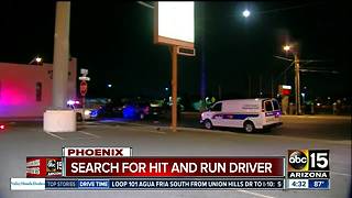 Man seriously hurt after being hit by car in Phoenix, suspect on the run