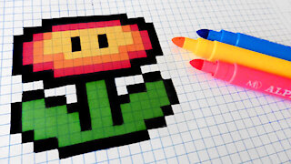 how to Draw Kawaii Flower 2 - Hello Pixel Art by Garbi KW