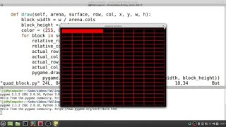 Python Tetris Part 6 (moving block)