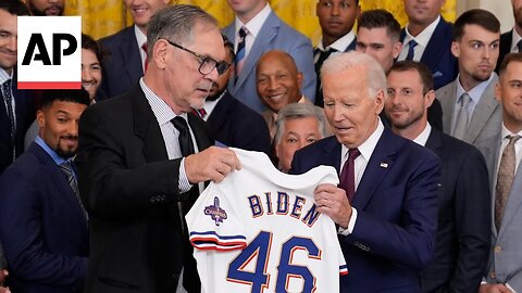 Biden welcomes 2023 World Series champion Texas Rangers to White House | U.S. Today