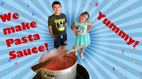 Pasta Sauce Making Tutorial with Cute Kids