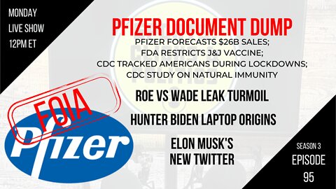 EP95: Pfizer Docs, CDC Tracked Americans, Roe v Wade, Hunter Biden Laptop, Musk’s New Twitter