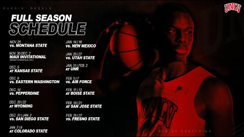 UNLV men's basketball revised 2020-21 schedule announced