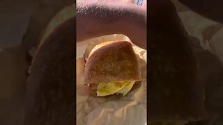 Panera bread breakfast sandwich first time with Rock Mercury