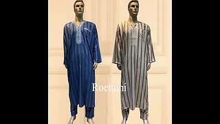 Embroidered V Neck Men's Muslim Robe Set Kaftan Jubba | ʟɪɴᴋ ɪɴ ᴛʜᴇ ᴅᴇꜱᴄʀɪᴘᴛɪᴏɴ 👇 ᴛᴏ ʙᴜʏ