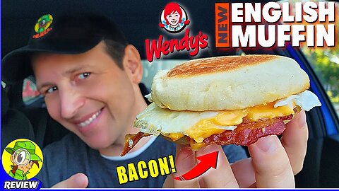 Wendy's® BACON, EGG & CHEESE ENGLISH MUFFIN Review 👧🥓🥚🧀 ⎮ Peep THIS Out! 🕵️‍♂️