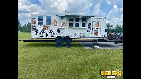 LOADED -2019 8' x 30' Self-Sufficient Mobile Kitchen|Food Concession Trailer with Bathroom for Sale