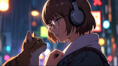 lofi cat and girl Relax music