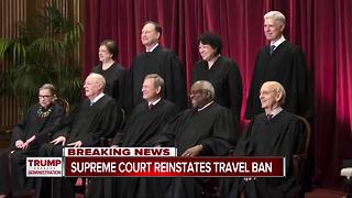 U.S. Supreme Court reinstates travel ban