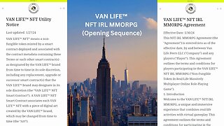 VAN LIFE™ NFT IRL MMORPG (Opening Sequence)
