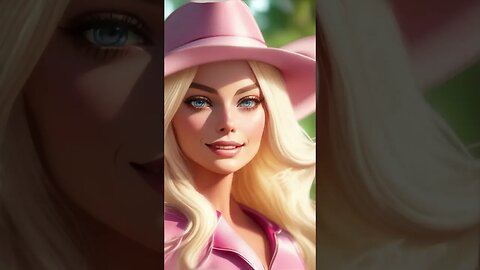 Portrait Cute Margot Robbie as Barbie - AI Art #shorts#shortvideos#MargotRobbie#Barbie