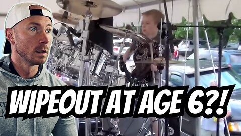 WIPE OUT LIVE with Drum Solo 6 year old Drummer FIRST TIME HEARING Drummer Reacts